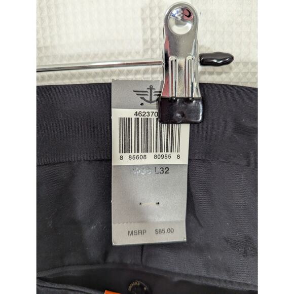 NWT@$85! DOCKERS! SLATE GRAY 100% COTTON  PLEAT FRONT/CUFF CHINO PANTS! SZ 38x32 - Picture 8 of 11